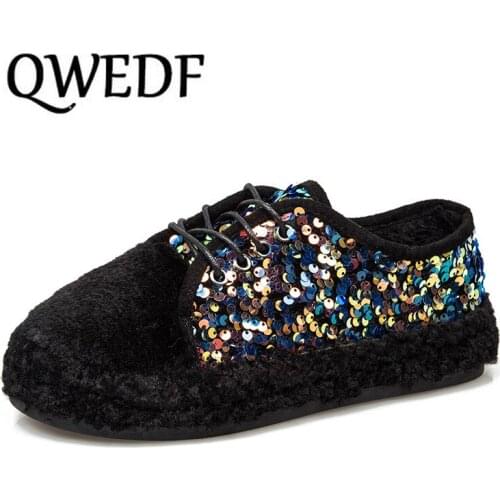 Winter Slip One Shoes for Women Faux Leather Wool Flat Shoes Warm Snow Boots Ladies Fur Ankle Boots Moccasins Footwear X12-40