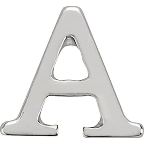10pcs Silver letter A Charm floating charms for Living glass locket