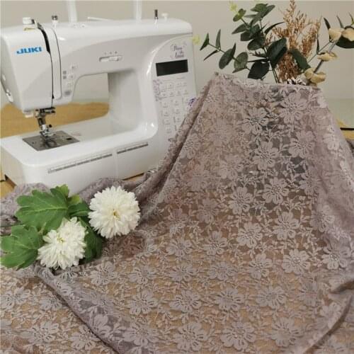 150cm Wide Knitted Light Purple Lace African Fabric Lace Tablecloth Headband Panties Sheet Curtain Decoration