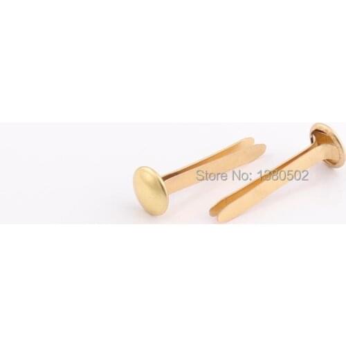 30pcs/lot 13*38mmgold color metal Brads nail for Scrapbooking Notebook menu card hand making