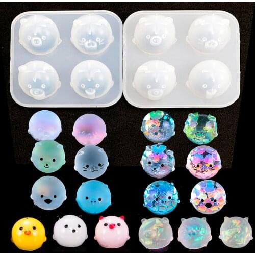 3D Animals Mirror Matte DIY Silicone Jewelry Tools for Making Pendant Resin Casting Mould Handcraft Tool Key Chain Jewelry Acces