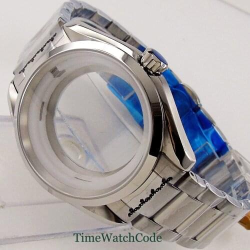 40mm Watch Case Parts Fit For NH35A NH36A Sapphire Crystal Polished Bezel Stainless Steel Wristwatch Replacement Spare Parts