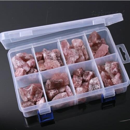 50pcs Natural Small Strawberry Crystal Rough Gemstone Specimen Bulk Stone