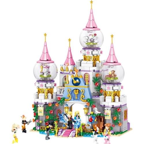 496Pcs City Street View Bus & School Model Construction Educational Building Blocks Toys For Children 6Years DIY Birthday Gift