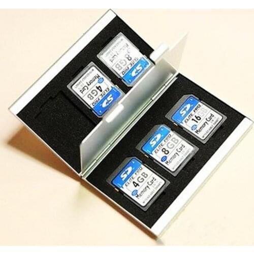 Aluminium Alloy Micro for SD MMC TF Memory Card Storage Box Protecter Case Drop Shipping