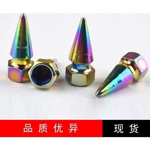 Car Motorcycle Beauty Mouth Magic Color Aluminum Alloy Fontanel Hat Color Valve Cover High Fontanel Hat