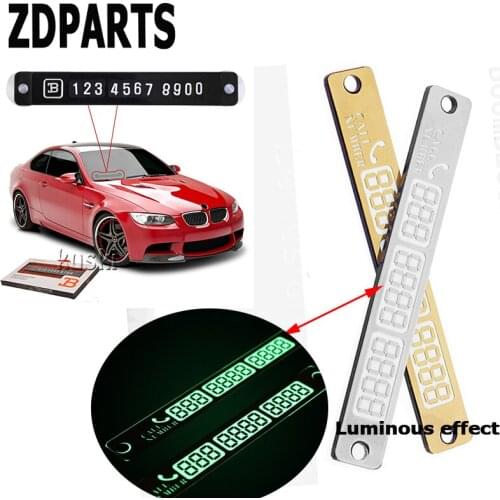 ZDPARTS Car Magnetic Luminous Temporary Parking Card For Mercedes Benz W203 W211 W210 W204 Citroen C5 C4 C3 Seat Leon Jeep Cover