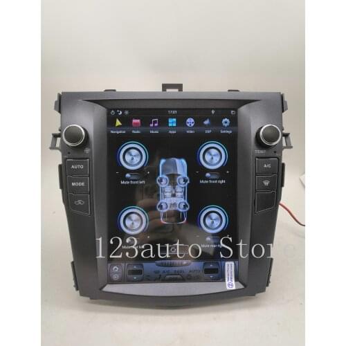 10.4'' Tesla style Android 9.0 Car dvd player GPS Navigation For Toyota Corolla 2006-2013 head unit stereo px6 carplay radio IPS