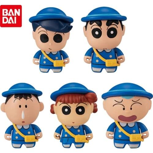 Bandai Genuine Gacha Anime Crayon Shin-chan Small Collectible Dolls 4 Toru Kazama Nowara Shinnosuke Action Figure Model Toys