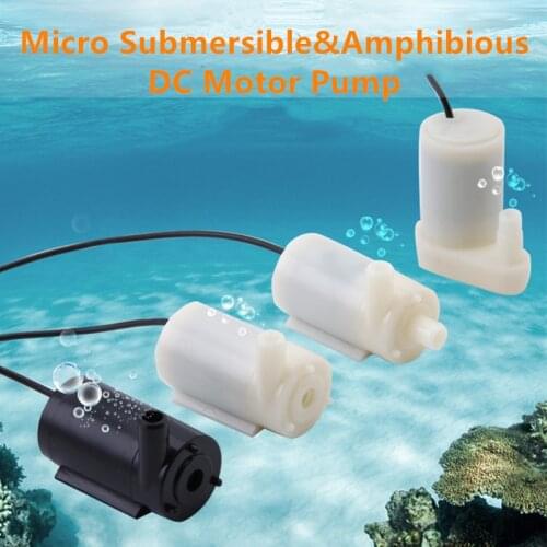 1PC New Low Noise Brushless Amphibious Micropump 3/4.5V 80-100L/H Micro Submersible Four Types Motor Pump Water Pump