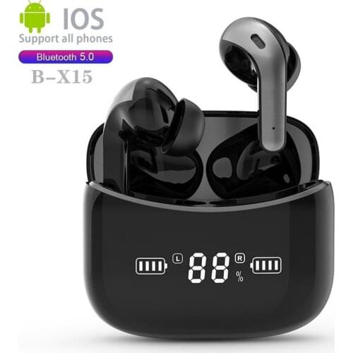 BX15 TWS Wireless Earphone Bluetooth Stereo Earbuds In-Ear Sports Handsfree Earpieces With Mic Charging Box Ear Pods Extra Bass
