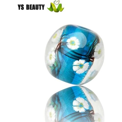 Colored Daisy beaded lamp decorative glass beaded handmade jewelry earrings bracelets charm jewelry make home decor pendant bead