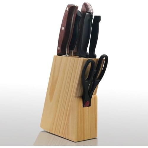 Wood Knife Holder Rest Bamboo Knife Block Stand Knives Storage Shelf Rack Storage Box Organizer Kitchen Accessories Tool