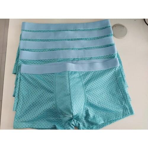 Mens Underwear Mesh Breathable And Comfortable Bright Muscle Pure Ice Silk Antibacterial Underwear
