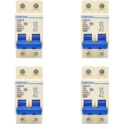 DZ47Z-63/2P 10A 16A 20A 25A Photovoltaic DC Circuit Breaker Overload Protection Air Switch Miniature Circuit Leakage protection