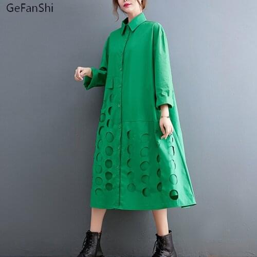 Модные платья-рубашки GeFanShi China At AliExpress