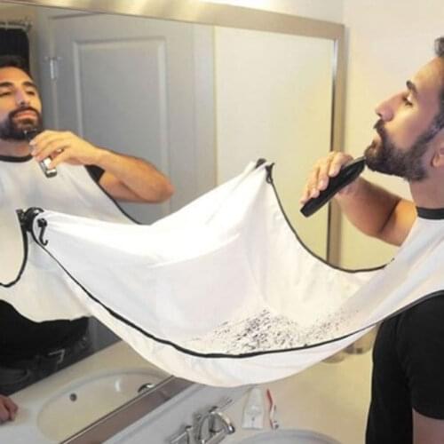 Hot Selling 3D Beard Shaving Apron Pongee Men Trimming Cape Adult Hairdressing Shaving Cape In Professional Design Bid Cai Scarf