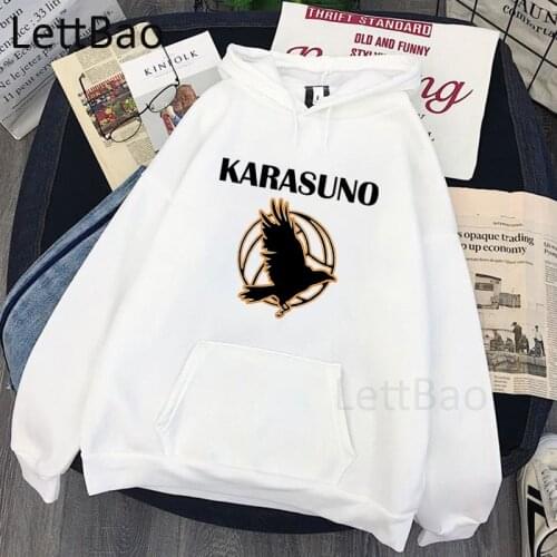 Haikyuu Karasuno Volleyball Harajuku Hoodies Manga Print Long Sleeve Hoodies Casual Funny Hoodies Sweatshirts Hipster Pullovers