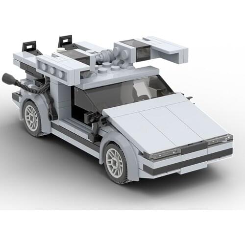 Vehicle MOC Delorean From Movie BACK TO THE FUTURE Building Blocks Time Machine DIY Toy Car Bricks Educational Kid Birthday Gift
