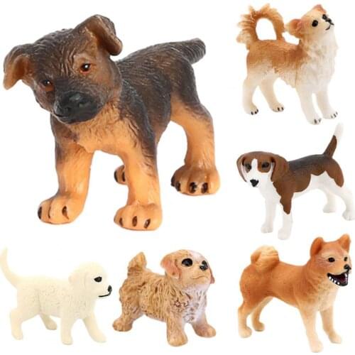 Simulation Animal Dog Model Puppy Mold Table Desk Ornament Collective Toy Gift