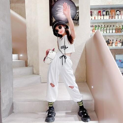 Girls Suit Summer Cotton Outfit 4 5 6 7 8 9 10 11 12 13 Years Children Girl Cool Sportswear Slim Vest Tops Casual Sweatpants Set
