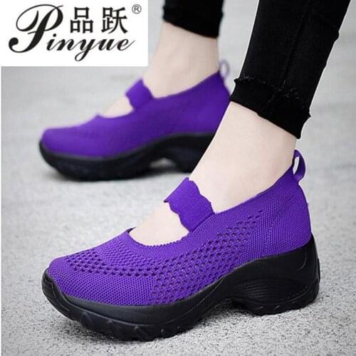 Summer Women Sport Shoes Plus Size Womens Sneakers Low Top Womens Running Shoes Slip-on Woman Sports Shoe Flat Mom Trainers