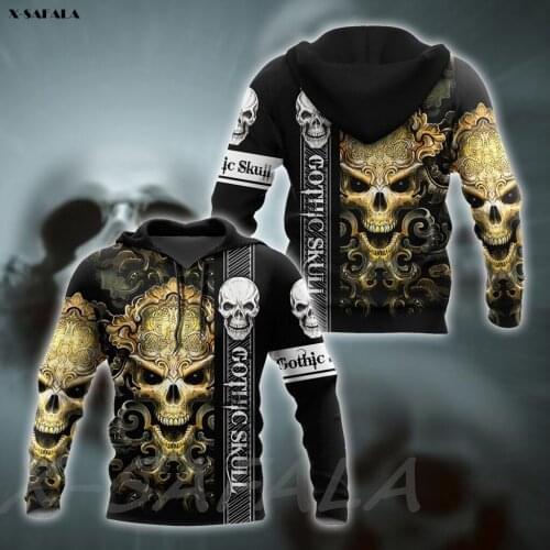 Skull BRAZIL Flag Country Tattoo 3D Printed Man Female Zipper HOODIE Pullover Sweatshirt Hooded Jersey Tracksuits
