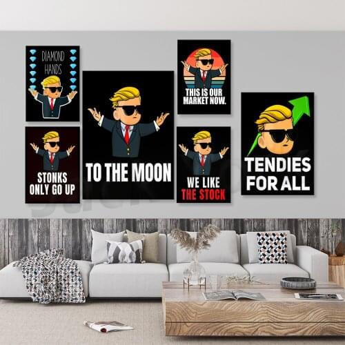 Wall Street bets Market Quotes Inspirational Posters And Prints Modern Office Home Decor Stock Trading Wall Art Canvas Painting