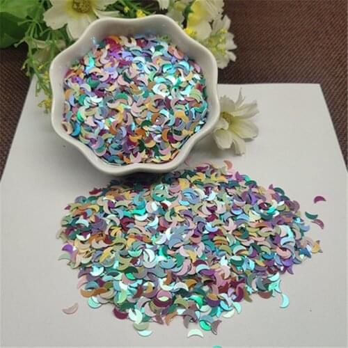 25g 6mm Color moon Sequins Mixed Color Flower Sewing Garment Accessories,Clothing accessories,DIY Sequins scrapbooking shakes