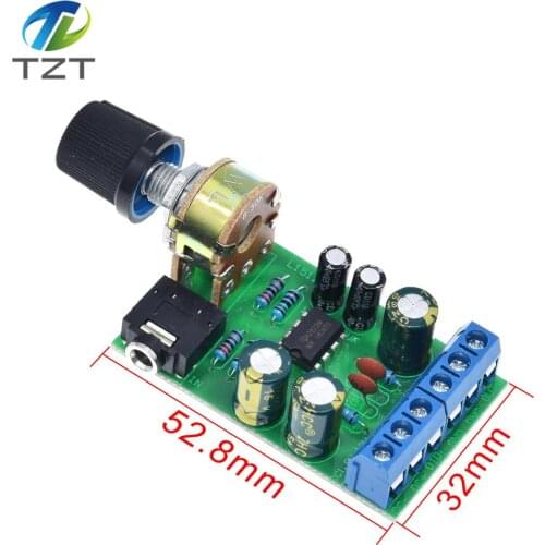 TDA2822 TDA2822M Amplifier Board DC 1.8-12V 2.0 Channel Stereo Mini AUX Audio Amplifier Module AMP with 50K Ohm Potentiometer