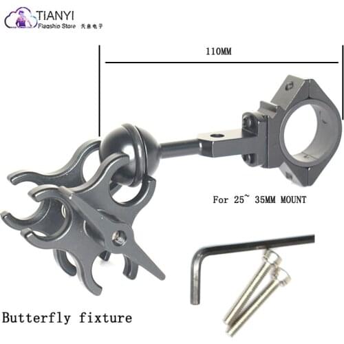 Ball joint clamp and extended arm for Buoyancy fill light lamp holder diving torch photography lights clip 25/30mm~35mm mount