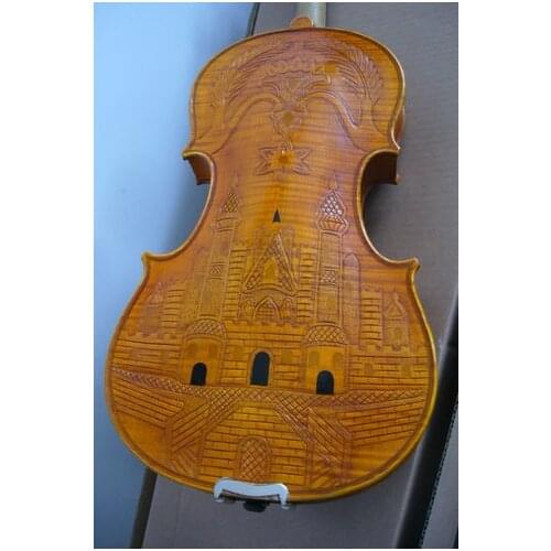 Violin ---Excellent handcarved 4/4 violin , full hand carved little by little