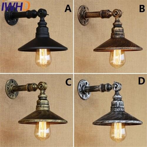 E27 Loft Style Iron Vintage Wall Lamp Industrial Edison Wall Sconce Retro Water Pipe Wall Light Fixtures Indoor Home Lighting