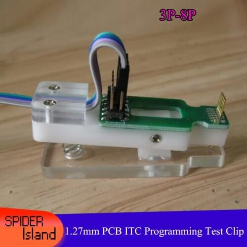 New ITC tool Test Frame PCB Clip Fixture Probe Download Program Programming 1.27mm JTAG Test Tool 3Pin-8Pin with cable