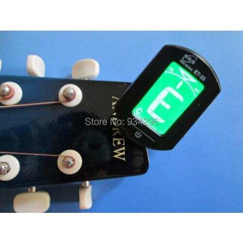 Clip Guitar Tuner Hot Sale ! 360 Degree Exquisite LCD Digital Chromatic Bass Violin Ukulele Guitar Clip-on Tuner Wholesale