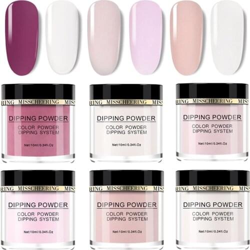 1Box Dipping Nail Powders Natural Dry 10ml Dip Nail Glitter Powder Dust Nails Accessories Nail Art Decorations Without Lamp Cure