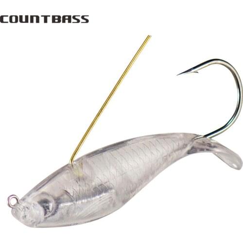 10pcs Countbass Blank Hard Bait 80mm Sinking, Unpainted Fishing Lures Wobblers with Single Hook