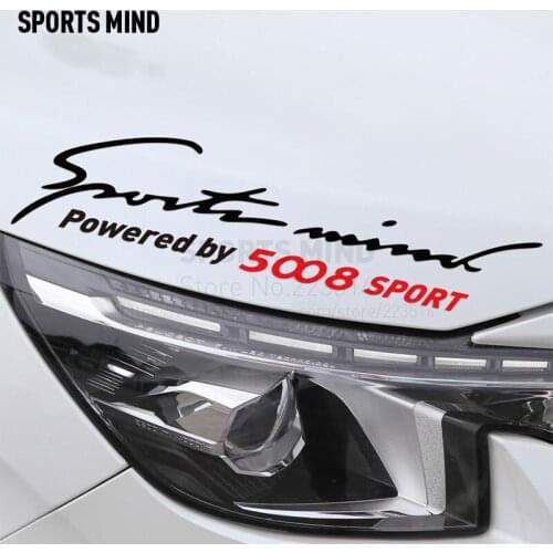 10 Pieces Sports Mind Car Styling On Car Lamp Eyebrow exterior accessories Car Sticker Decal For Peugeot 5008 accessories