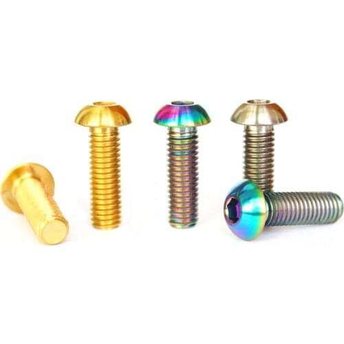 2 PCS M5 x12/14/16mm GR5 Titanium Button Head Screw T25 Torx Bike Bottle Cage