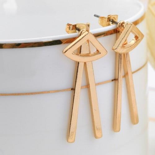 2016 New Arrival Fashion Gold color Earrings Jewelry With Key Shape Silver color Earrings for Women