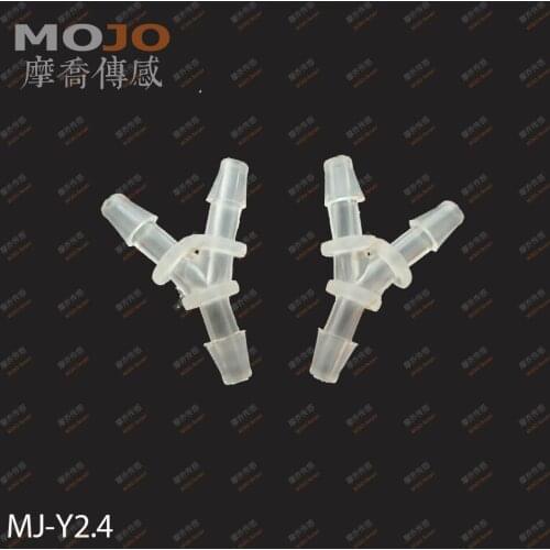 2020 (1000pcs/Lots) MJ-Y2.4 3/32" hose joint Three way pipe connectors 2.4mm diameter pipe fitting