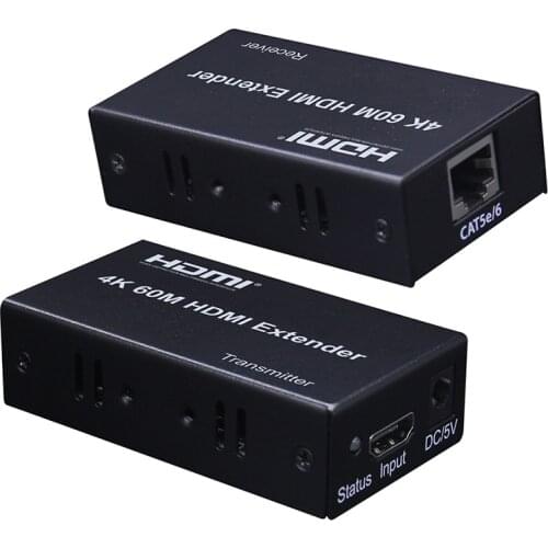 4K@30HZ 1080P 60M HDMI Extender (TX + RX) By Ethernet RJ45 CAT5e CAT6 Supports PC DVD PS4 laptop