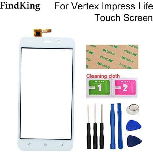 5'' Mobile Touch Screen Panel For Vertex Impress Life Touch Digitizer Screen Panel Glass Sensor Assembly Module Complete Tools