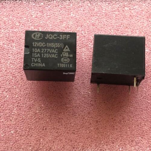 5 teile/los Relais JQC-3FF 5 V 9 V 12 V 24VDC-1HS (551)