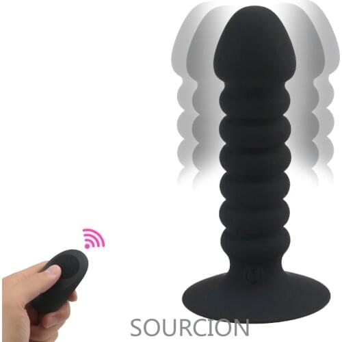 SWT Remote Control Anal Plug Bead Butt Plug Sex Toy For Men Male prostate Massager Vibrator Suction Cup Dildo Vibrator For Women