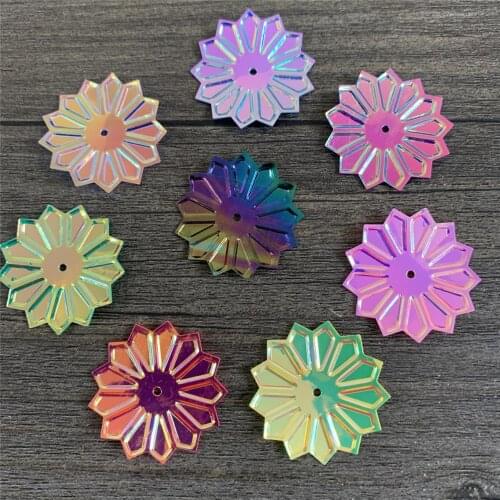 25mm Sunflowers sequins Handmade creative diy sequin hand-sewn material bag performance clothing shoes hats decorative sequins