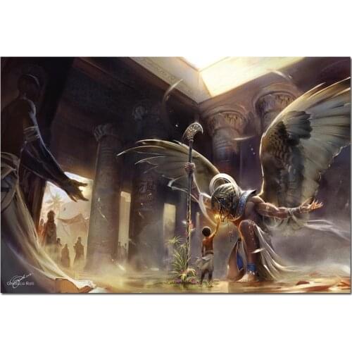 Diamond Embroidery Fantasy art,Gods,wings,Full Square Picture Mosaic Rhinestone Home Decoration Diamond Painting egypt art P477