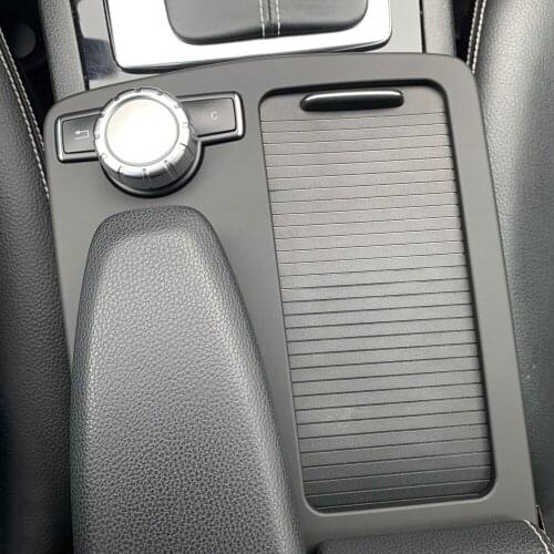 Central Armrest For Mercedes Benz W204 C C180 C200 C300 W207 E W212 E260 E300 Drink Cup Holder Shutter Outer Frame Cover Panel