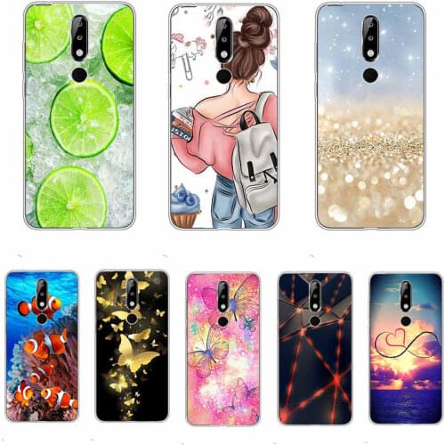 Case for Nokia 5.1 Plus case back cover soft tpu silicone phone housing Nokia 5.1 Plus Coque bumper cute dog shell