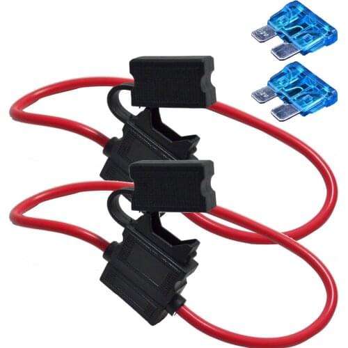 EE support 2 X 10 Gauge ATC Fuse Holder W/ FUSE IN-LINE AWG Wire Copper 12 VOLT Blade Sales